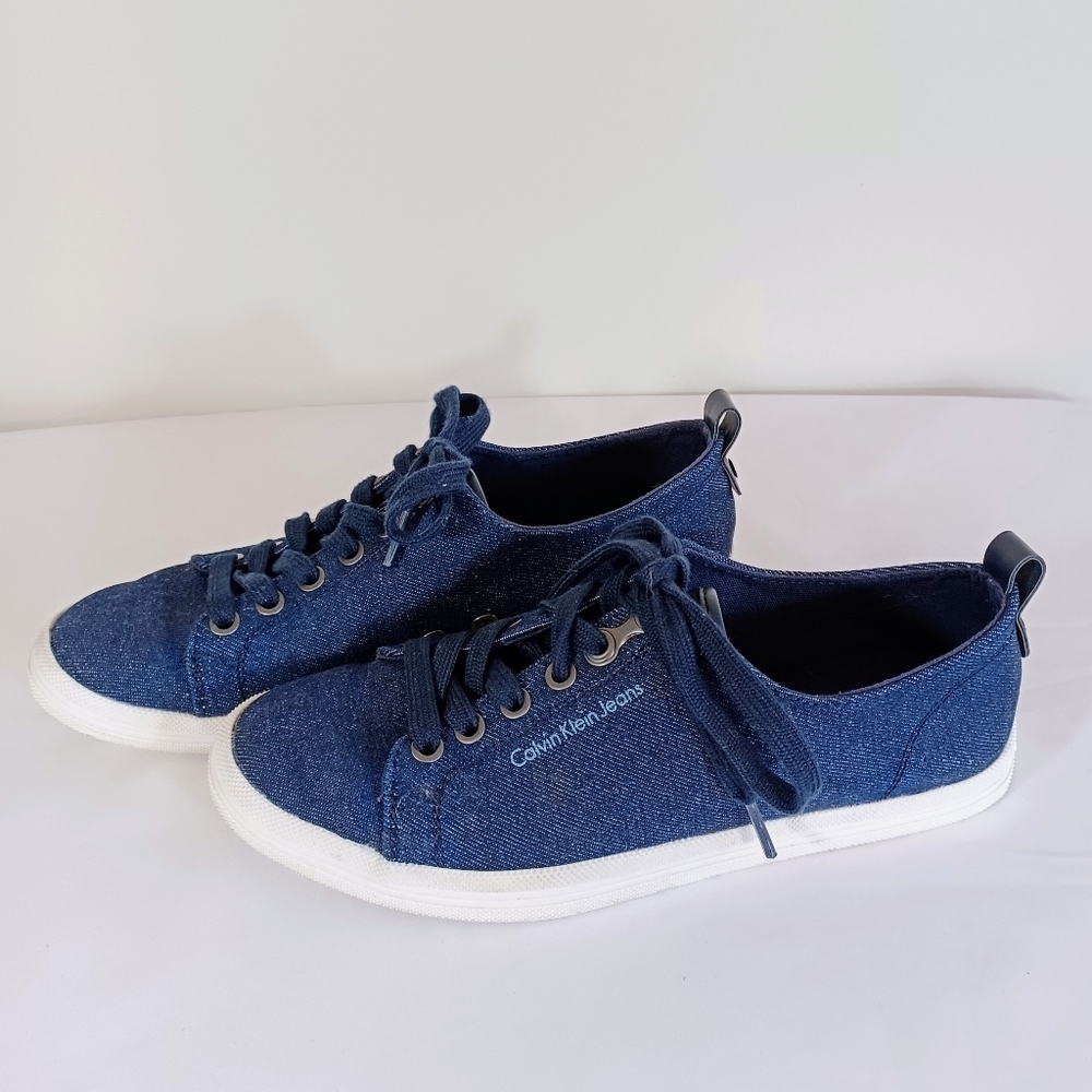 Calvin Klein Michaela Denim Sneakers - Size 7.5
